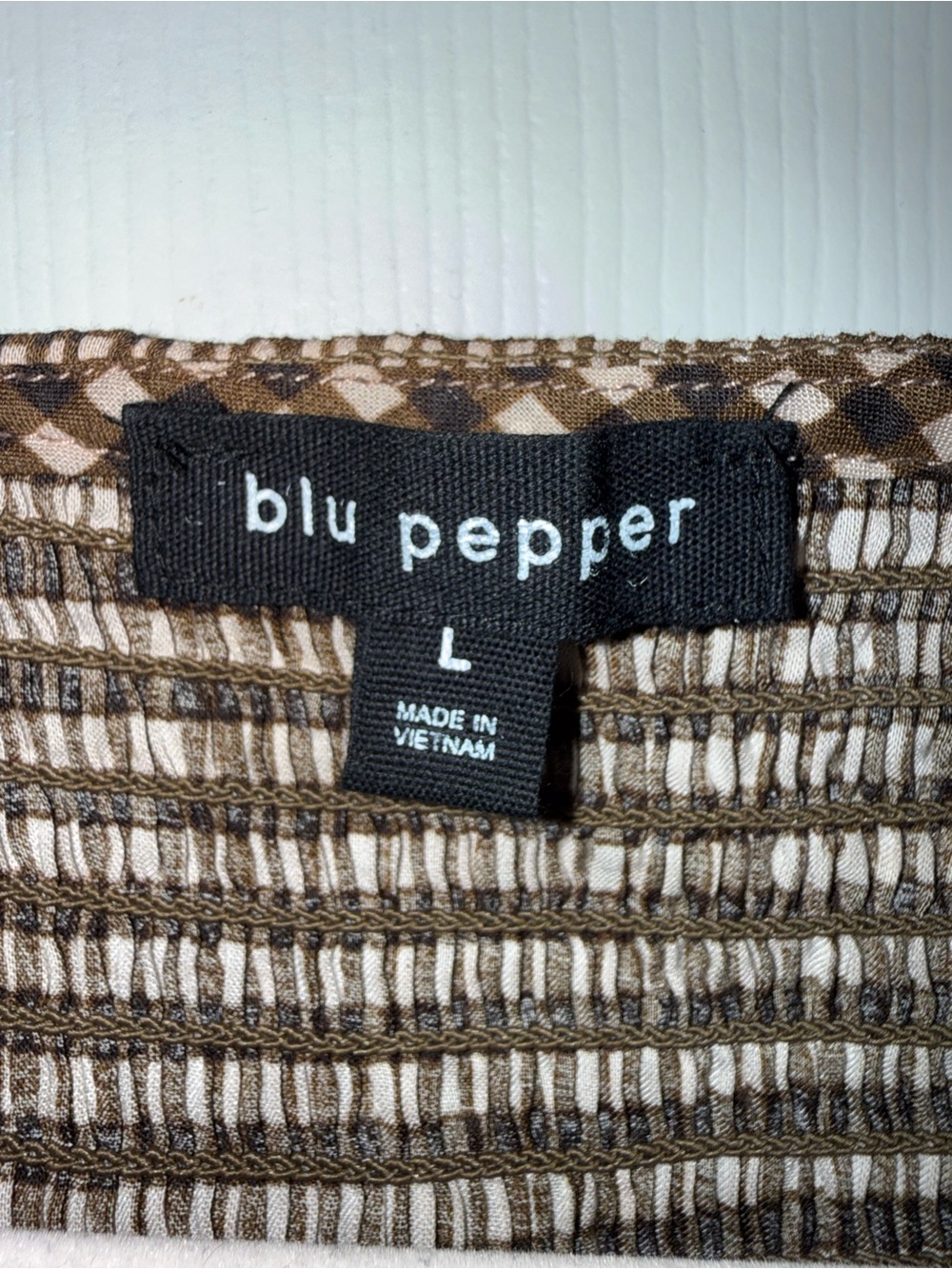 Blu Pepper Brown Gingham Midi Dress - Picture 2 of 5